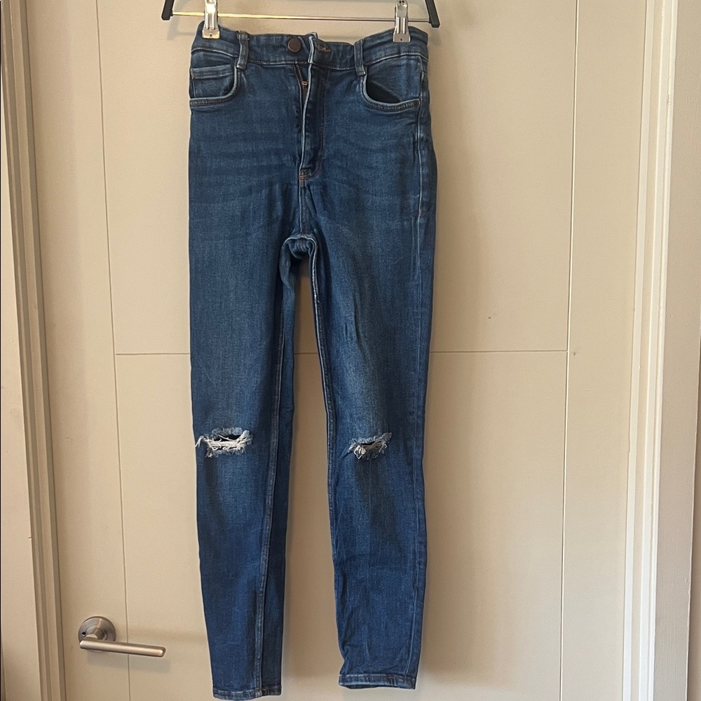Zara Dark Blue Skinny Jeans for Women